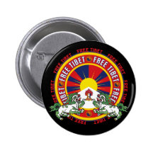 Freies rundes Logo Tibets Anstecknadelbuttons