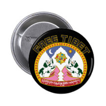 Freies Tibet-Emblem Button