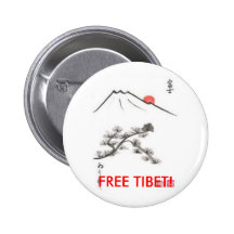 FREIES TIBET! Knopf -- neues Einzelteil! Anstecknadelbutton
