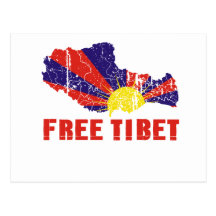 FREIES TIBET/TIBETANISCHE FREIHEIT POSTKARTE