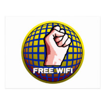 Freies WiFi Postkarten