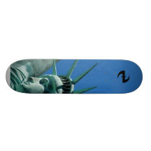 Freiheit - ewig bedrucktes skateboard