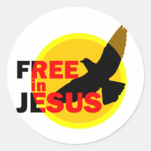 Freiheit in Jesus Runde Sticker
