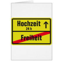 Freiheit vs Hochzeit Grußkarte