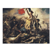 Freiheit, welche die Leute durch Eugene Delacroix  Postkarten