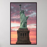 Freiheitsstatue/Sonnenuntergang Posterdrucke