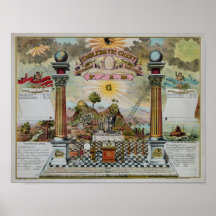 Freimaurerdiagramm II Plakatdruck
