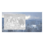 Freimaurerhäuschen, Kirche Steeple, schneebedeckte Photogrußkarten