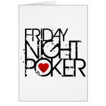 Freitag Abend Poker Grußkarte