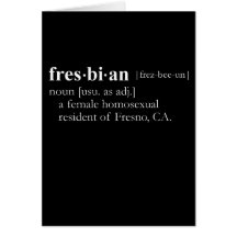 FRESBIAN (Definition) Grußkarte