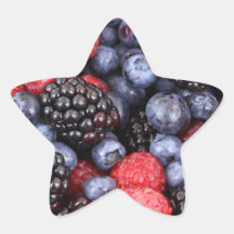 Fresh Red Blue and Purple Berries Sticker