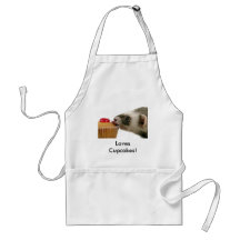 Frettchen-Liebe-kleine Kuchen Schürze
