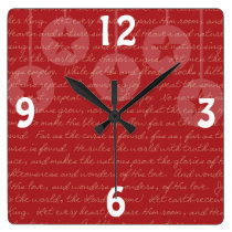 "Freude-" quadratische Wanduhr wanduhren