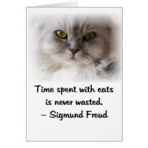 Freuds Katze Grußkarten