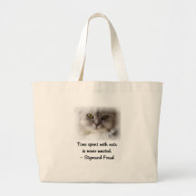 Freuds Katze Leinentaschen