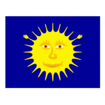 freundliche Sonne friendly sun Postkarte