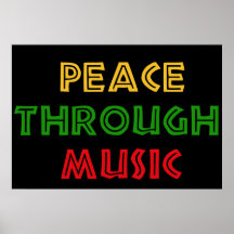 Frieden durch Musik Plakatdruck