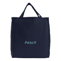 Frieden gestickte Tasche