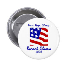 Frieden, Hoffnung, Änderungobama-Knöpfe Anstecknadel