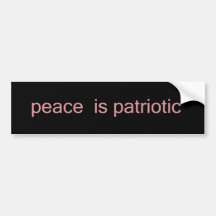 Frieden ist patriotisch auto sticker