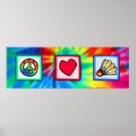 Frieden, Liebe, Badminton Plakatdruck