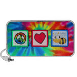 Frieden, Liebe, Bienen Notebook Speaker