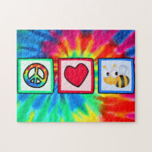 Frieden, Liebe, Bienen Puzzles