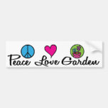 Frieden. Liebe. Garten Autosticker