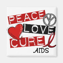 Frieden, Liebe, Heilung AIDS Magnete