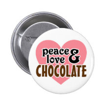 Frieden, Liebe u. Schokolade Buttons