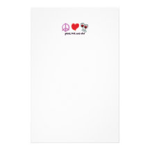 Frieden, Liebe und Wein Personalisiertes Büropapier