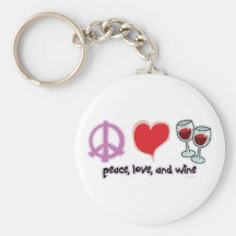 Frieden, Liebe und Wein Schlüsselanhänger