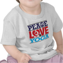 Frieden, Liebe und Yoga-Hemd