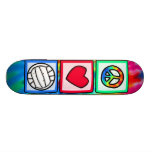 Frieden, Liebe, Volleyball Individuelles Skateboard