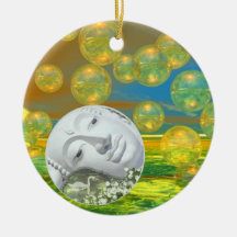 Friedens- goldene und SmaragdRuhe Ornament