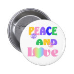 Friedens-und Liebe-Knopf Buttons