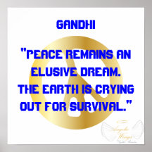 Friedensausweichender Traum, Gandhi Plakat-Fertige