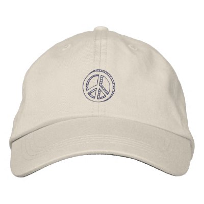 Friedensgekritzel Bestickte Caps