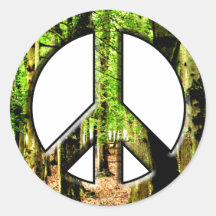 Friedensgrün Runde Sticker