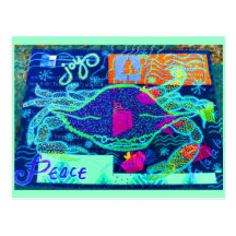 Friedenskrabben-Collage Postkarte