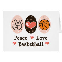 FriedensLiebe-Basketball-Raum-Gruß-Karte