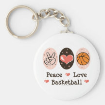 FriedensLiebe-Basketball-Schlüsselkette Schlüsselband
