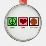 FriedensLiebe-Basketball Weihnachtsornament