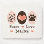 FriedensLiebe-Beagles Mousepad