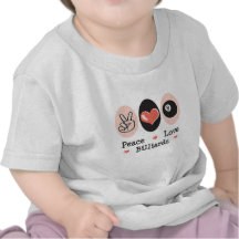 FriedensLiebe-Billard-Baby-T-Shirt