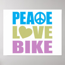 FriedensLiebe-Fahrrad Posterdruck