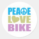 FriedensLiebe-Fahrrad Runde Sticker