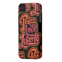 FriedensLiebe-Freiheits-Fall iPhone 4 Case-Mate Hüllen