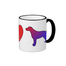 FriedensLiebe-gelockter überzogener Retriever-Bech Tee Tassen