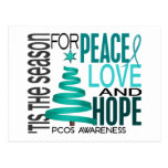FriedensLiebe-Hoffnungs-Weihnachtsfeiertag PCOS Postkarte